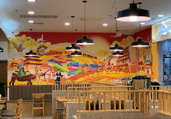 岚皋商业空间彩绘介绍。