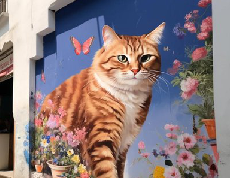 岚皋自己绘制有个性的手绘墙